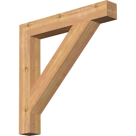 Ekena Millwork Traditional Block Smooth Bracket, Western Red Cedar, 3 1/2"W x 26"D x 26"H BKT04X26X26TRA05SWR